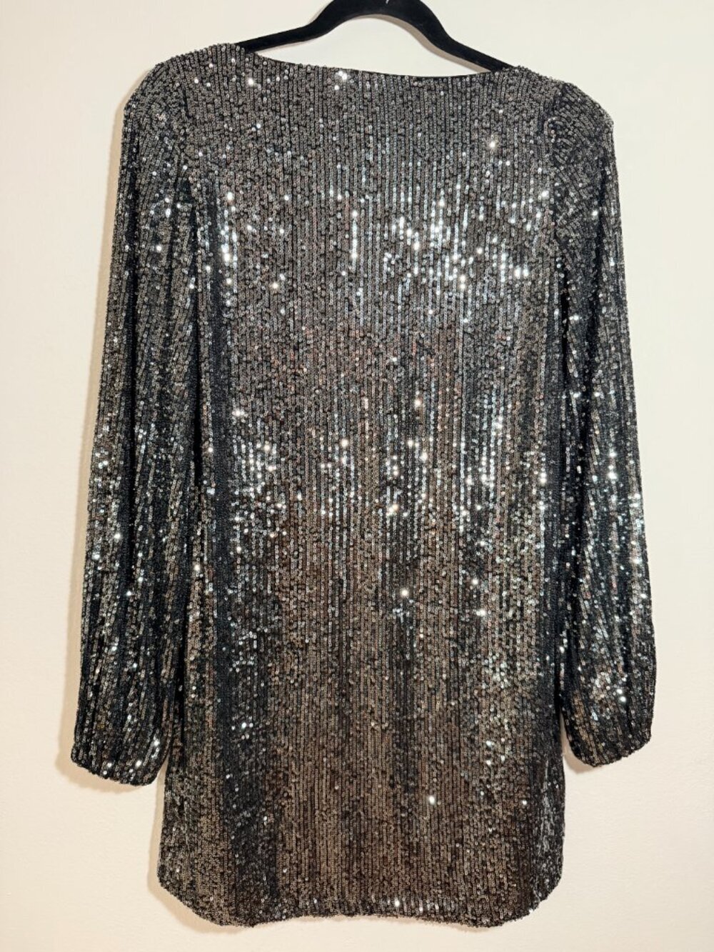 Steve Madden Sequin Mini Dress Silver Glam Y2K Party Holiday NYE XS NWT - Picture 3 of 4